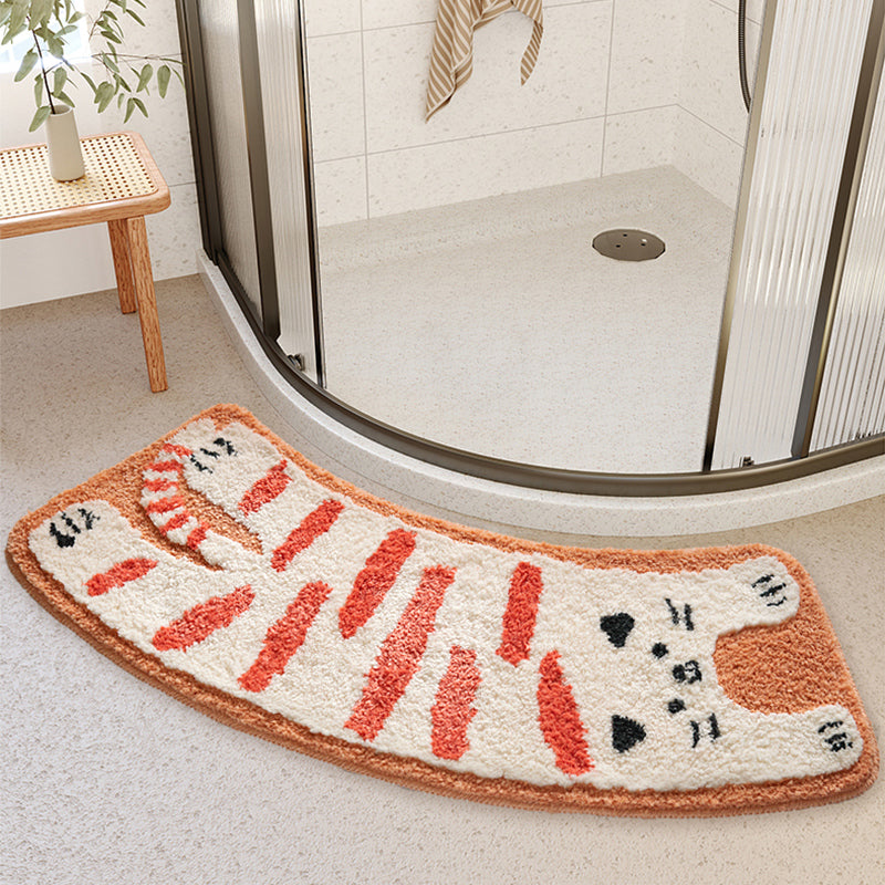 Home Curved Bathroom Absorbent Floor Mat