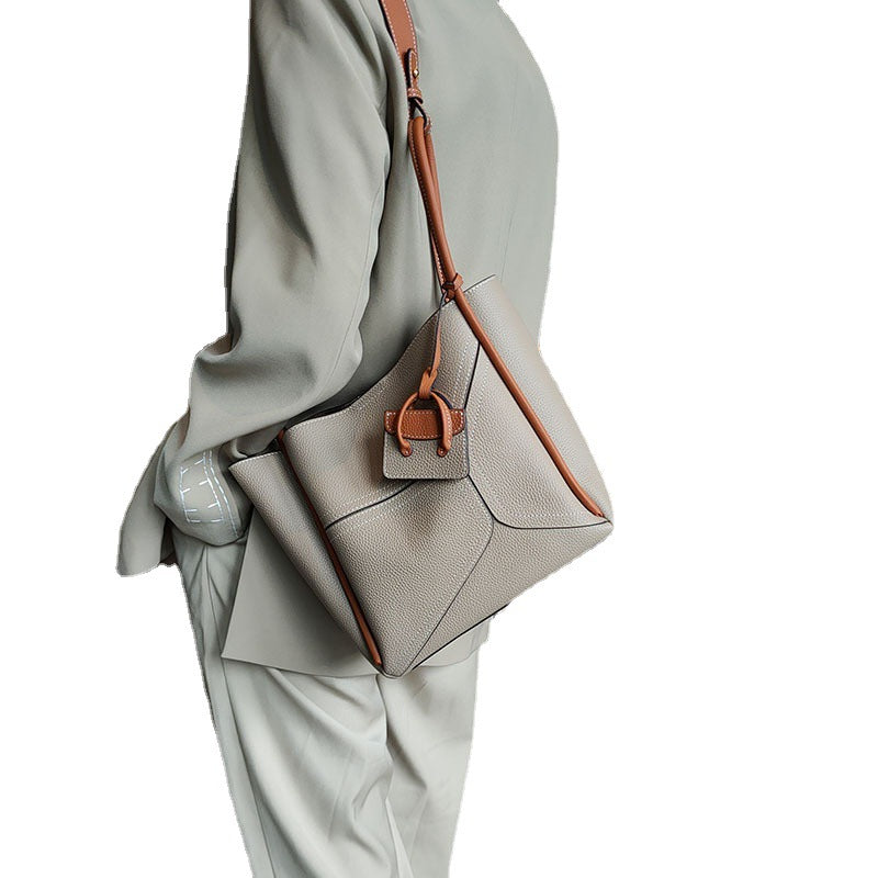 Underarm Bag Contrast Color Basket Handbag Shoulder Crossbody LadyShow.Store