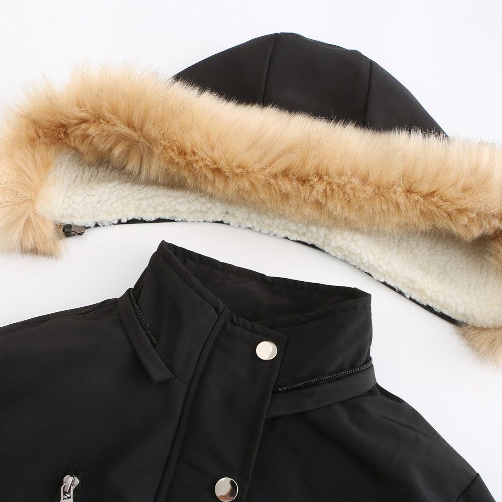 WInter Coat Detachable Hooded Feece Jacket Women LuxuryLifeWay Online Store