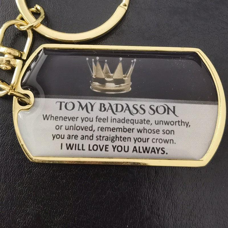 To My Badass Metal Keychains LadyShow.Store
