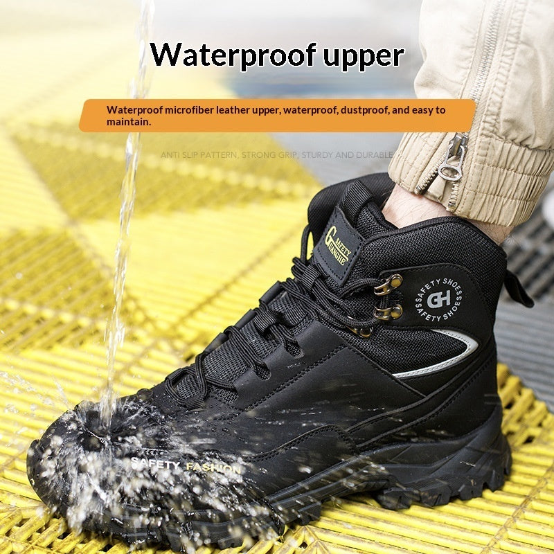 Men's Steel-toed Work Shoes Impact-resistant, Puncture-proof And Abrasion-resistant For Hiking Best YouTube Store