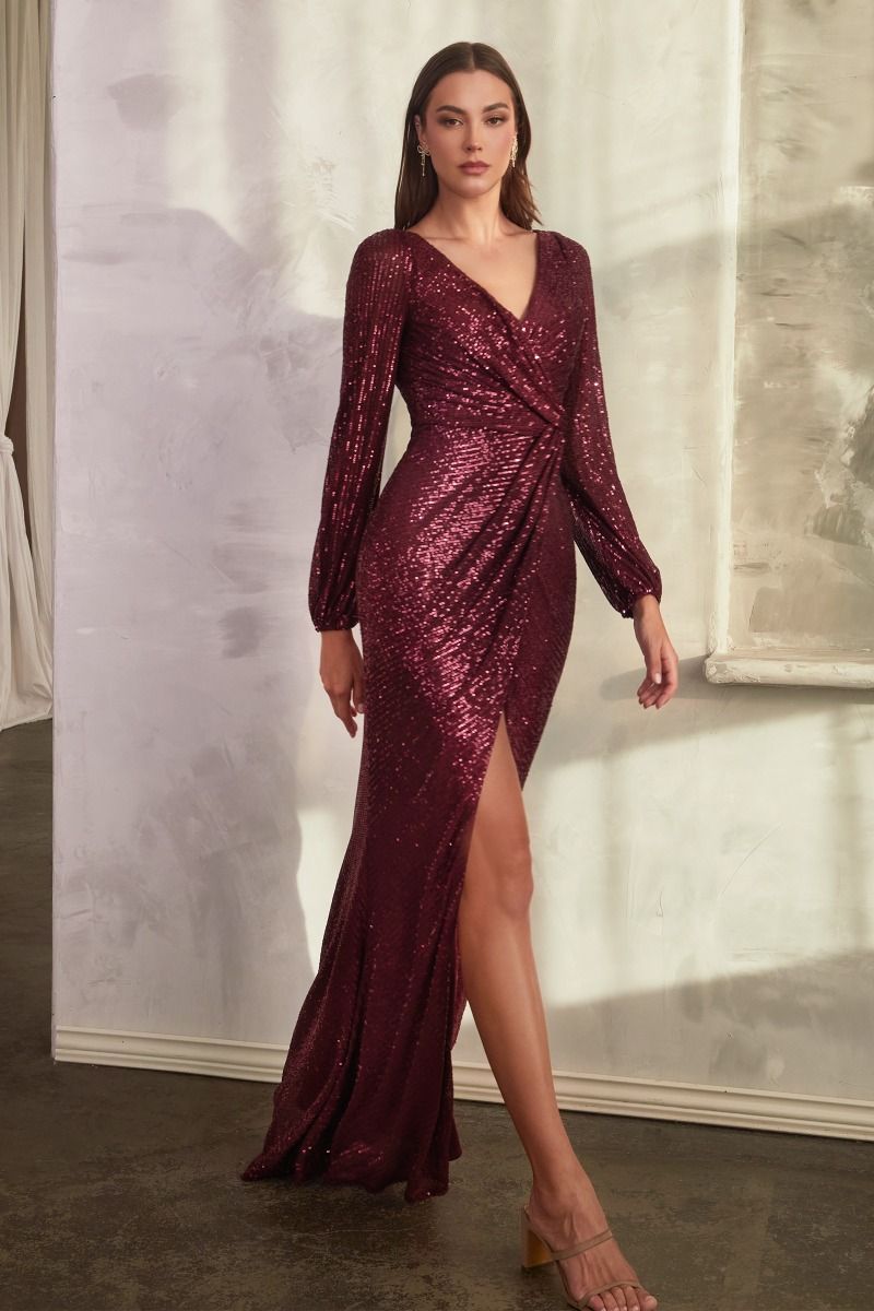 Long Sleeve Sequin Dress LuxuryLifeWay Online Store
