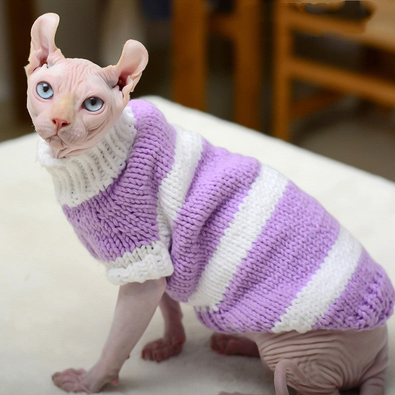 Hairless Cat Warm Sweater Pet Cat Clothes Pets Fashion