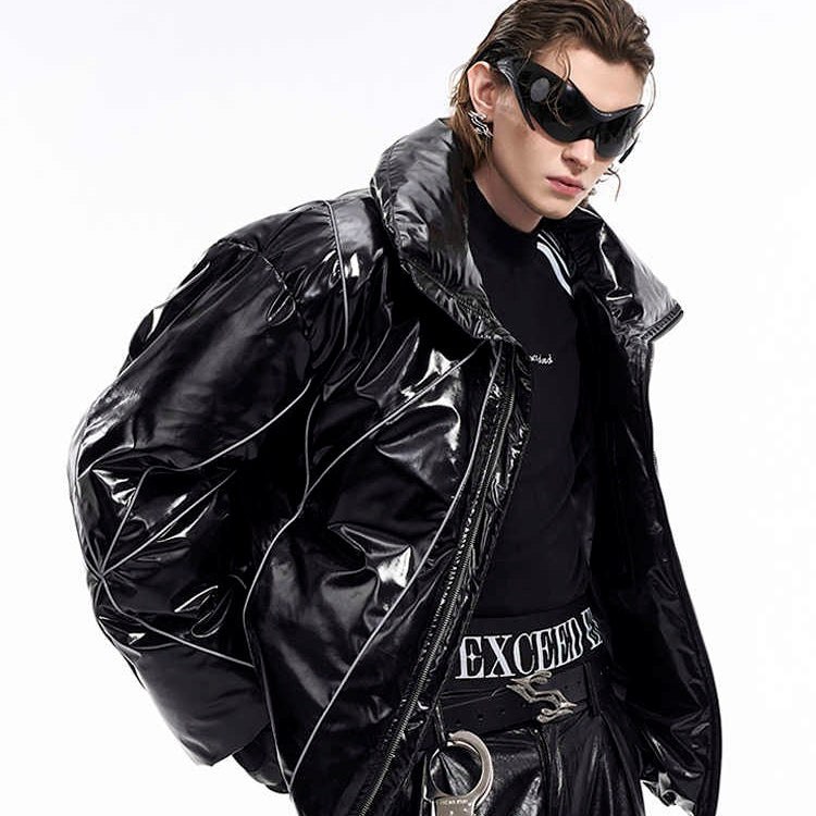 Men's Winter Reflective Line Bread Coat Thickened LuxuryLifeWay Online Store