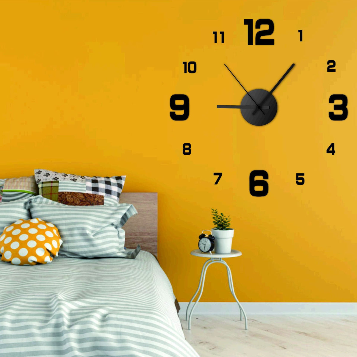 Modern Creative Personality Large Pointer Quartz Wall Clock PearlNestDecor.com