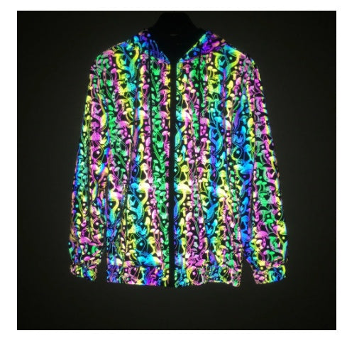 Symphony Luminous Jacket Windbreaker Reflective Hooded Jacket Best YouTube Store