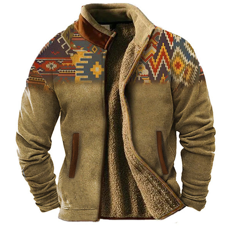 New Men's Cotton Clothes Fleece Jacket Coat Fashion Trend Best YouTube Store
