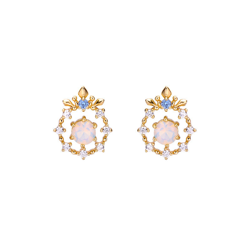 Women's Zircon Anti Allergy Earrings