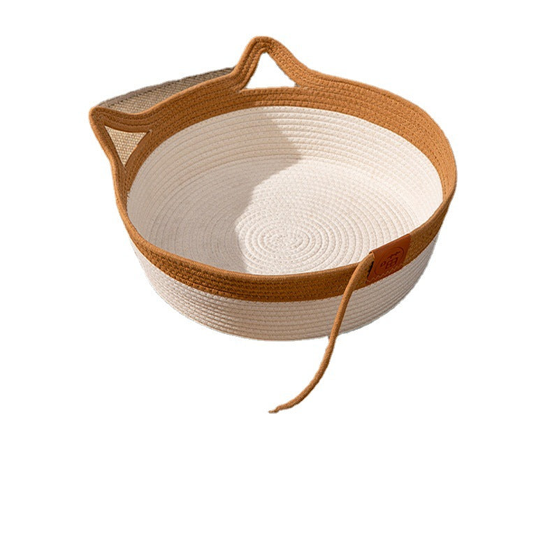 Coarse Linen Rattan Woven Four Seasons Universal Summer Cat Nest Pets Fashion