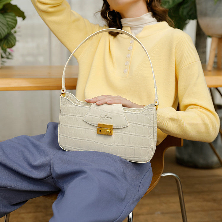 Women's Simple Fashion Underarm Baguette Handbags LadyShow.Store