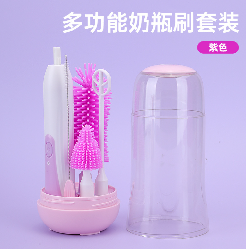 Electric Baby Bottle Cleaning Brush with UV Sterilizer (Set) LadyShow.Store