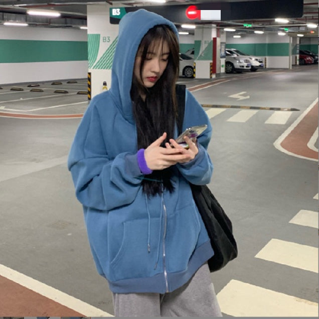 Loose Cardigan Jacket Thickened Plus Fleece LuxuryLifeWay Online Store