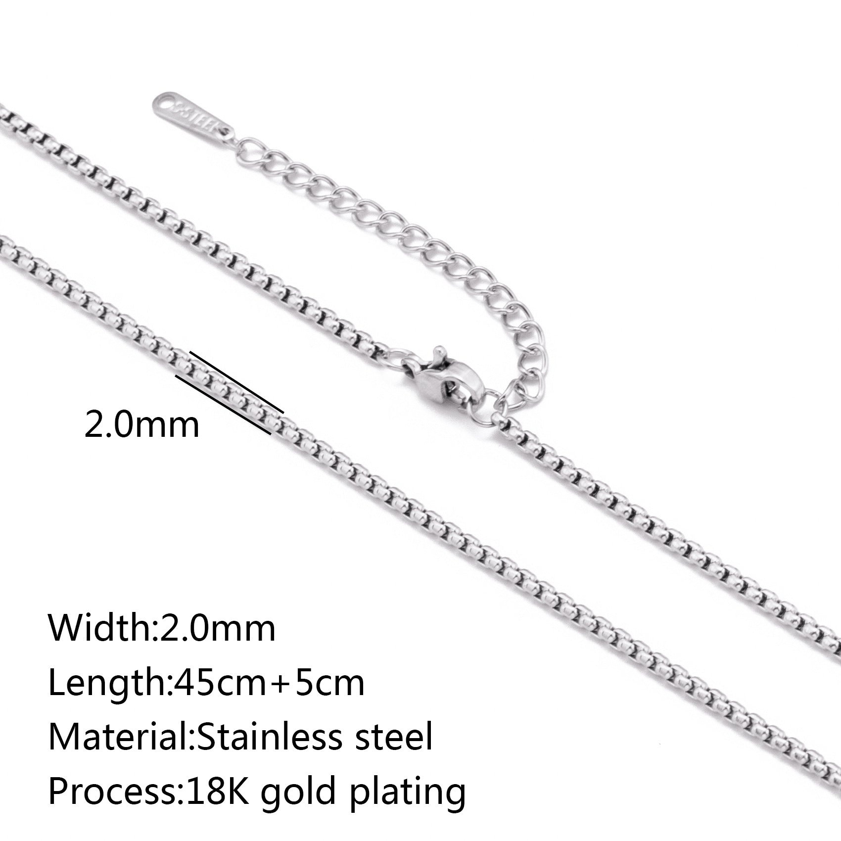 Stainless Steel Vacuum Vapor Plating 18K Gold Color Protection Lip Chain Accessories CJD