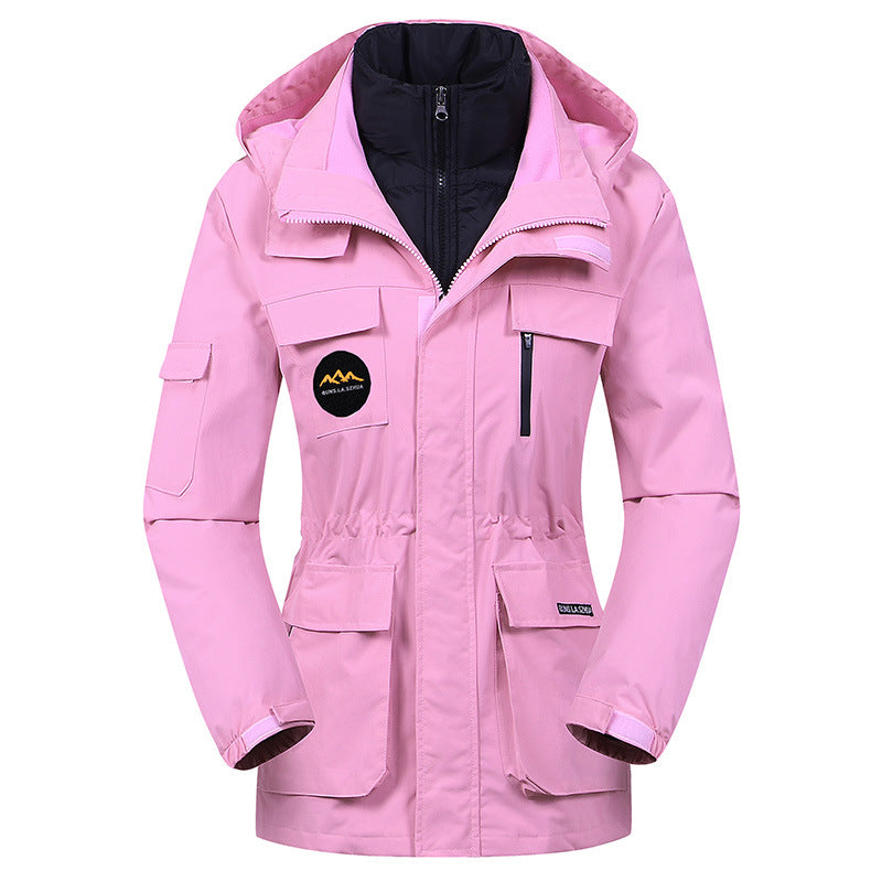 Down Cotton Liner Detachable Three-in-one Shell Jacket Winter Coat Best YouTube Store