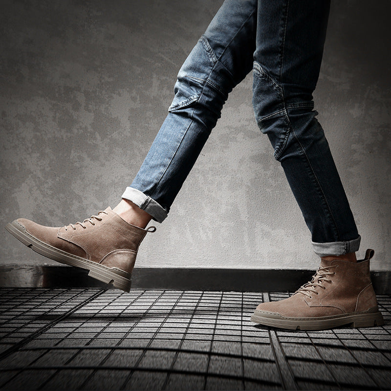 Workwear Shoes Mid-help War Wolf Tide Men's Boots British Style Desert Boots Best YouTube Store
