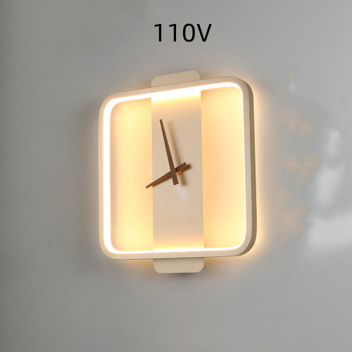 Nordic Wall Lamp Bedroom Bedside Lamp Clock Modeling Lamp PearlNestDecor.com