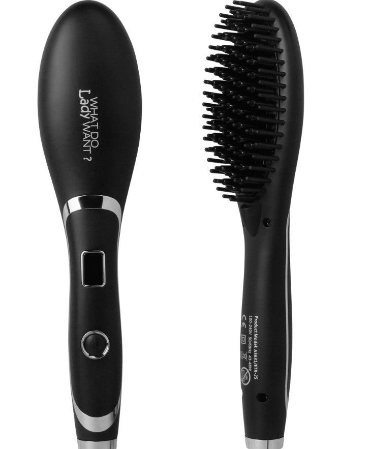 New LED Ionic Electric Hair Straightening Brush LadyShow.Store