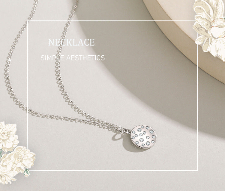 S925 Sterling Silver Diamond Pendant Necklace LadyShow.Store