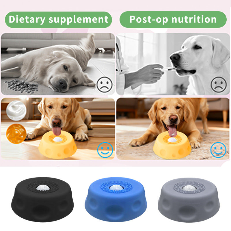 Dog Liquid Lick Bow Dog Slow-Feeding Plate Non-Slip Spherical Pet Licking Bowl Pets Fashion