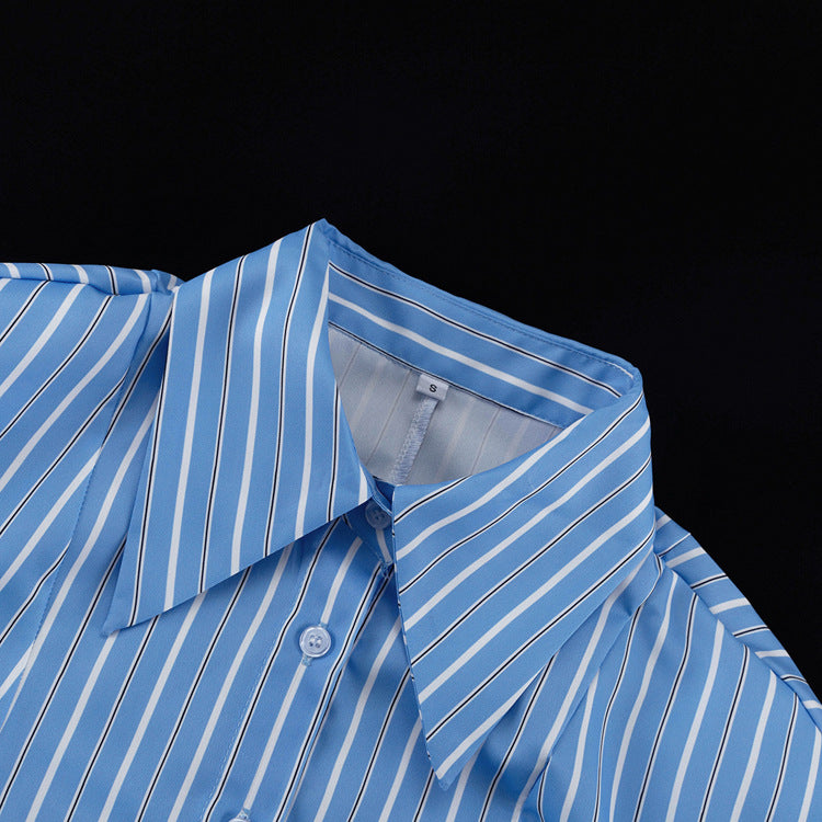 Commuter Long-sleeved Black Tie Shirt With Irregular Hem NorixaFashion.com