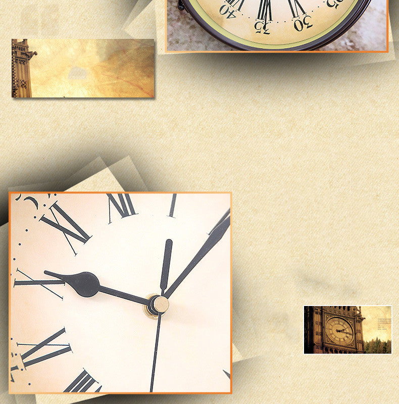 Tieyi Retro Creative Home Wall Clock PearlNestDecor.com
