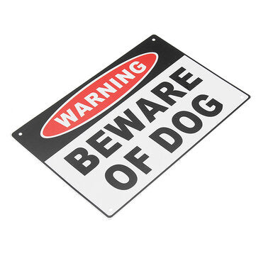 200x300mm Warning Beware of Dog Aluminium Safety Warning Sign House Door Wall Sticker LuxuryLifeWay Online Store