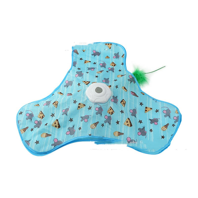 Cat Toys Interactive Hide And Seek Cat Toy With Mouse Squeaky Motion Activated Moving Concealed Feathers Pet Kitten Teaser Toy Pets Products Pets Fashion