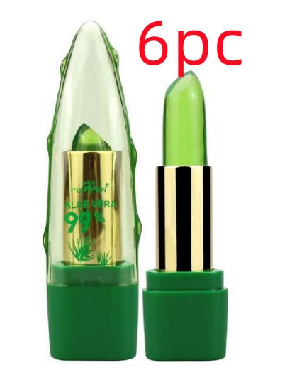 Aloe Vera Gel Color Changing Lipstick Gloss  Moisturizer Anti-drying Desalination Fine-grain Lip Blam Care LadyShow.Store