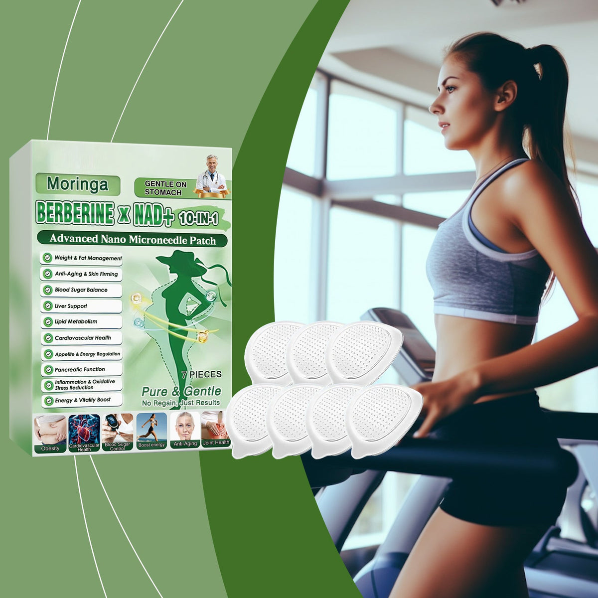 Moringa Care Microneedle Patch 7 Pieces 1Box Tri Light Beauty