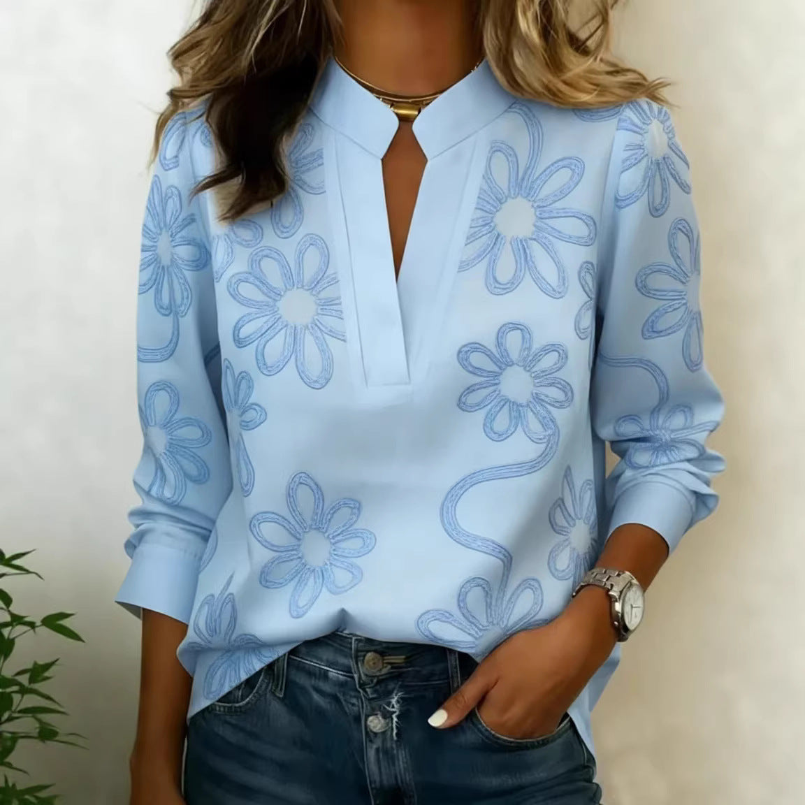 Women's 3D Digital Print Casual Shirt Top NorixaFashion.com