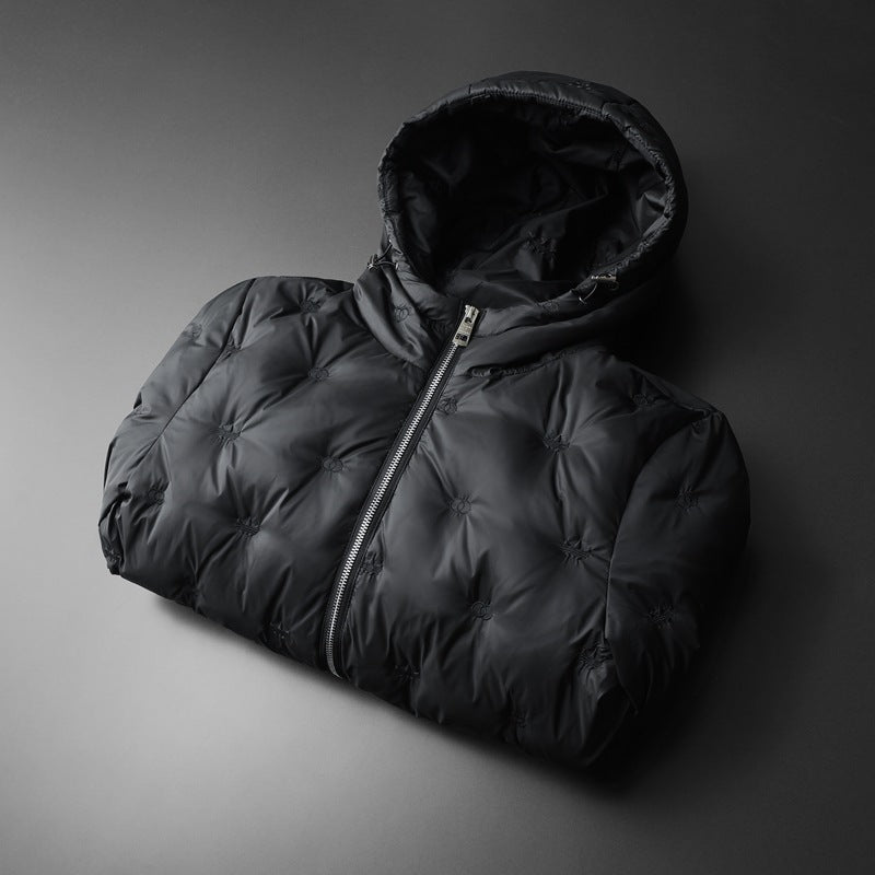 Embroidered Down Men's Plus Size Hooded Casual Down Jacket LuxuryLifeWay Online Store