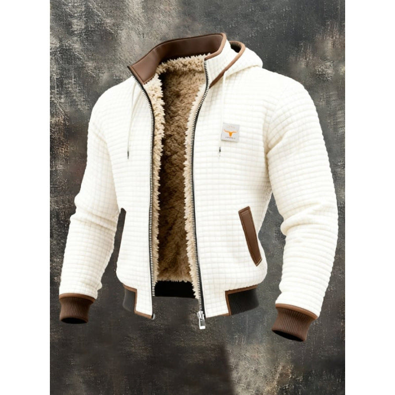 Men's Fleece-Lined Thick Hooded Jacket Best YouTube Store