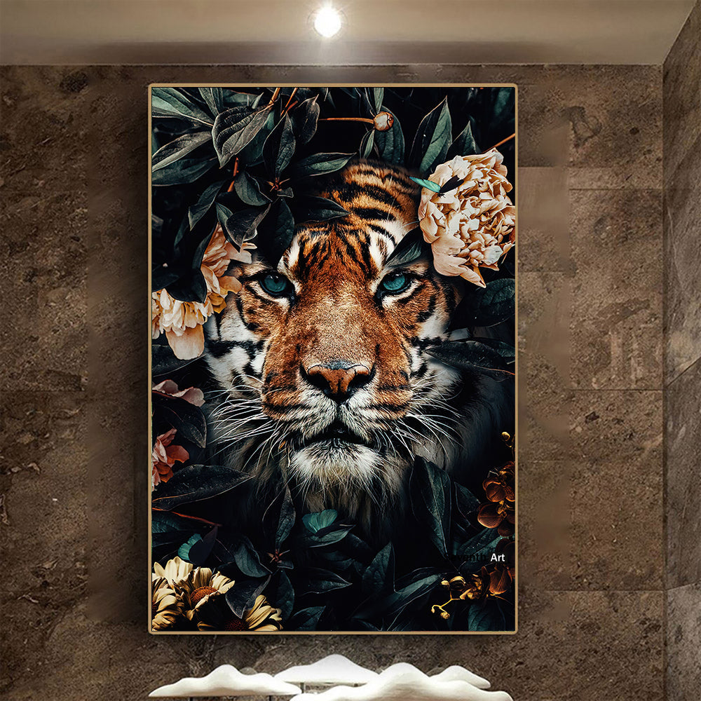 Living Room Decor Wall Decor Black Wildlife Canvas Poster Print PearlNestDecor.com