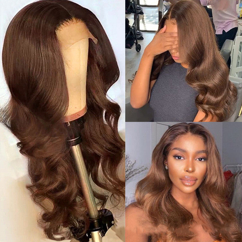 Brown Color Human Hair Wigs Human Hair Wig LuxuryLifeWay Online Store
