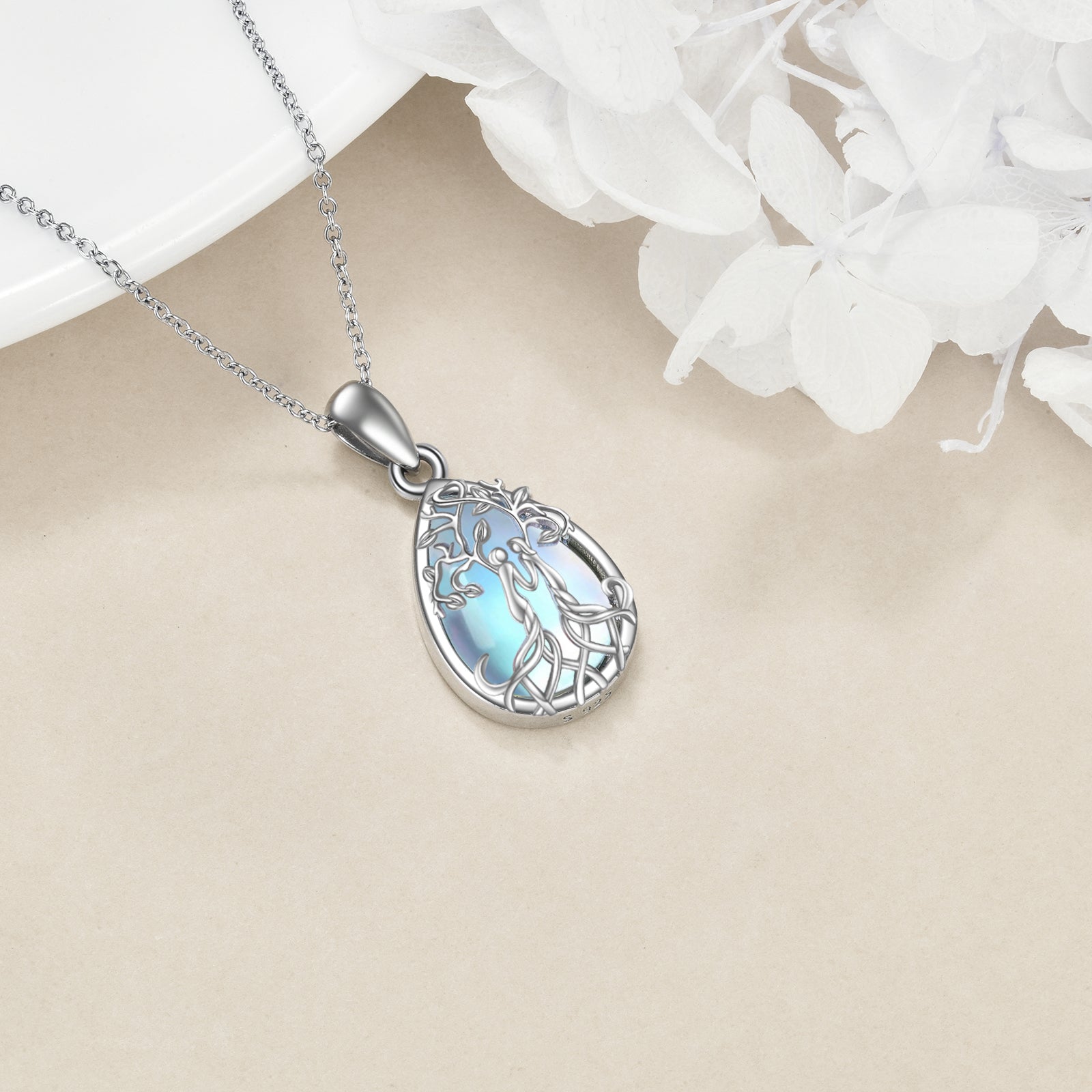 Sterling Silver Tree of Life Sister Necklace Jewelry from Sister LadyShow.Store
