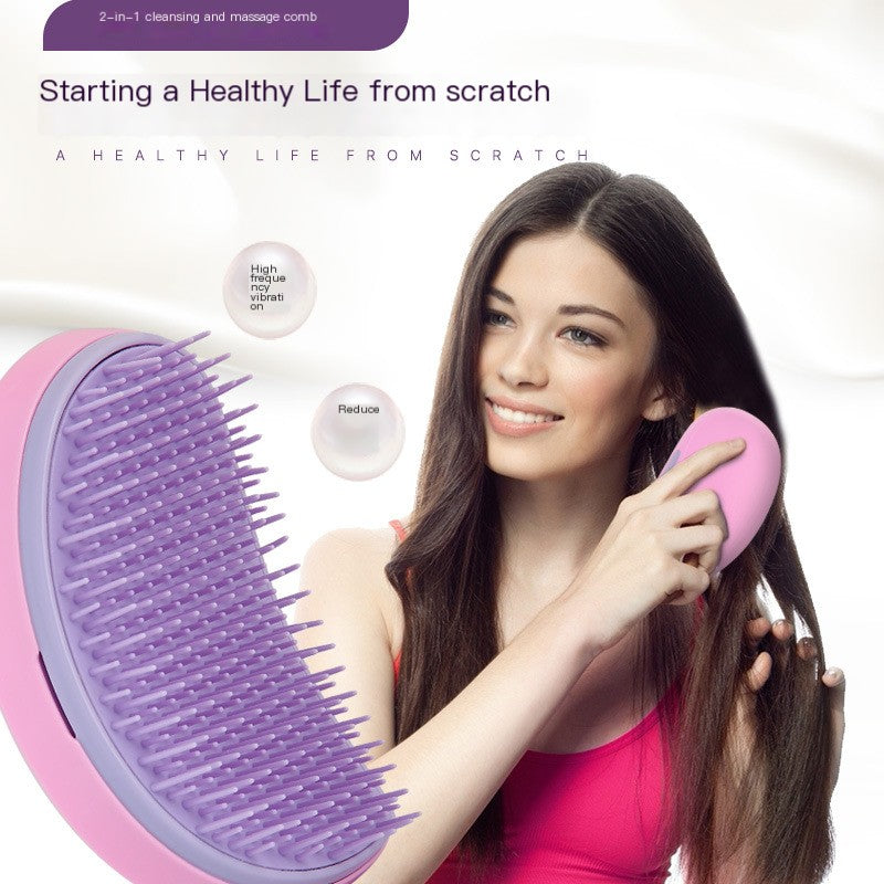 2-in-1 Electric Massage Comb and Facial Cleansing Brush LadyShow.Store