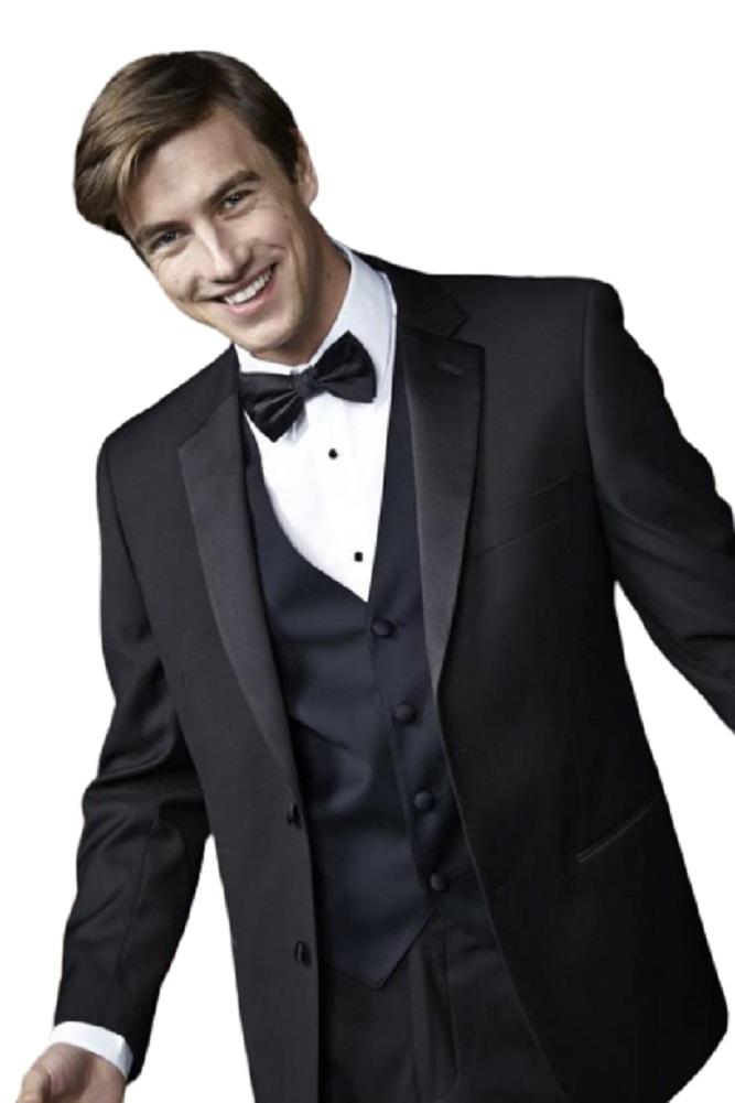 "Barcelona" Black Tuxedo Jacket Notch (Separates) LuxuryLifeWay Online Store