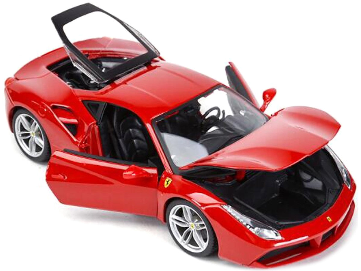 Ferrari 488 GTB Red 1/18 Diecast Model Car by Bburago LuxuryLifeWay Online Store