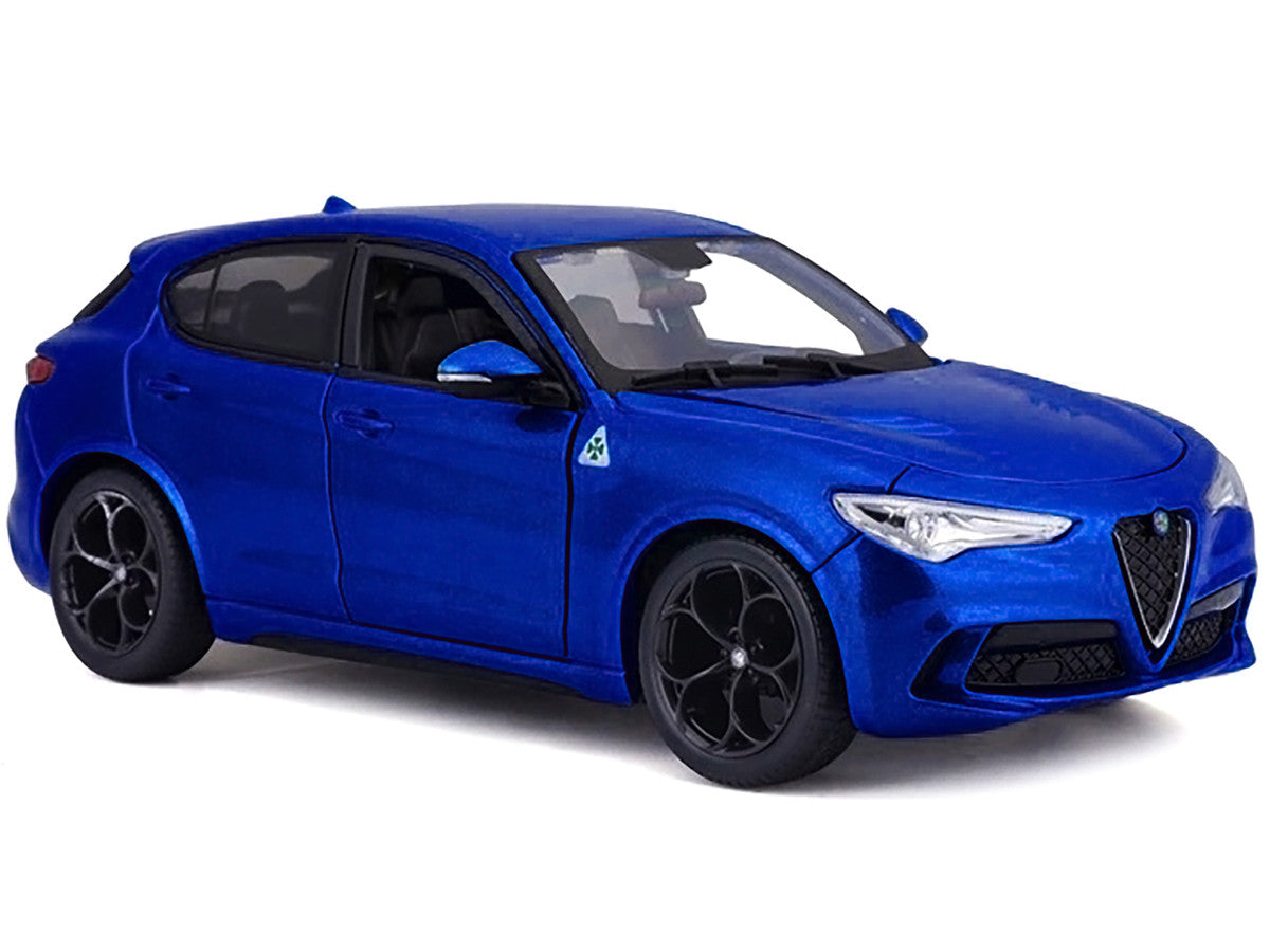 Alfa Romeo Stelvio Quadrifoglio Blue 1/24 Diecast Model Car by Bburago LuxuryLifeWay Online Store