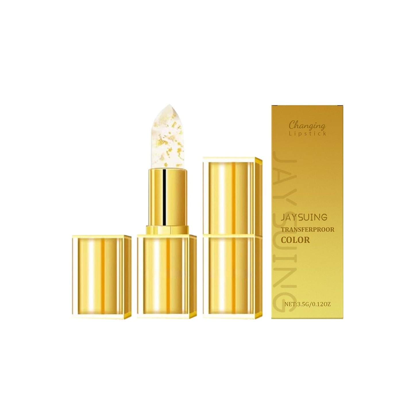 Gold Leaf Color-Changing Moisturizing Lipstick Tri Light Beauty