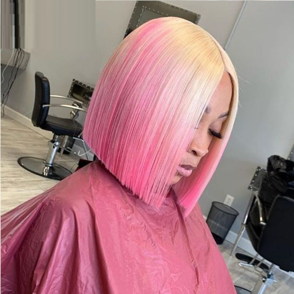 Gradient Front Lace Semi-machine-made High-quality Human Hair LadyShow.Store