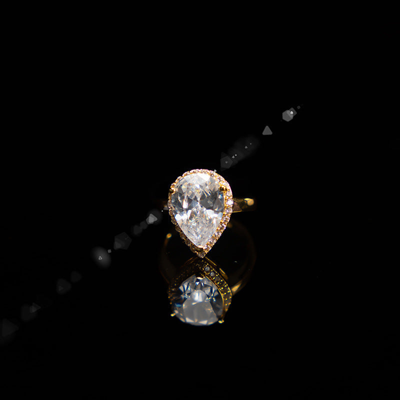 Drop-shaped Zircon Non-fading Ornament Three-piece Set LadyShow.Store