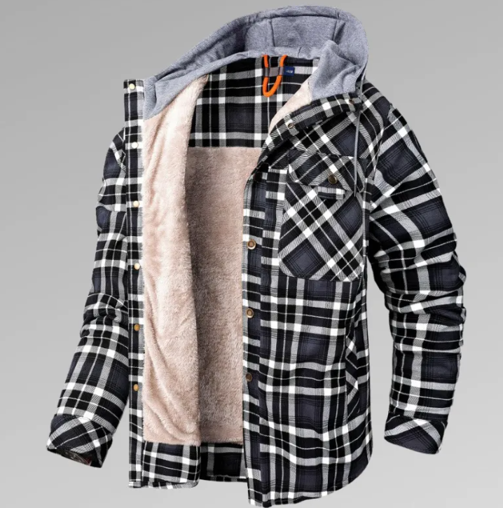 Winter Warm Hooded Plaid Jacket Best YouTube Store