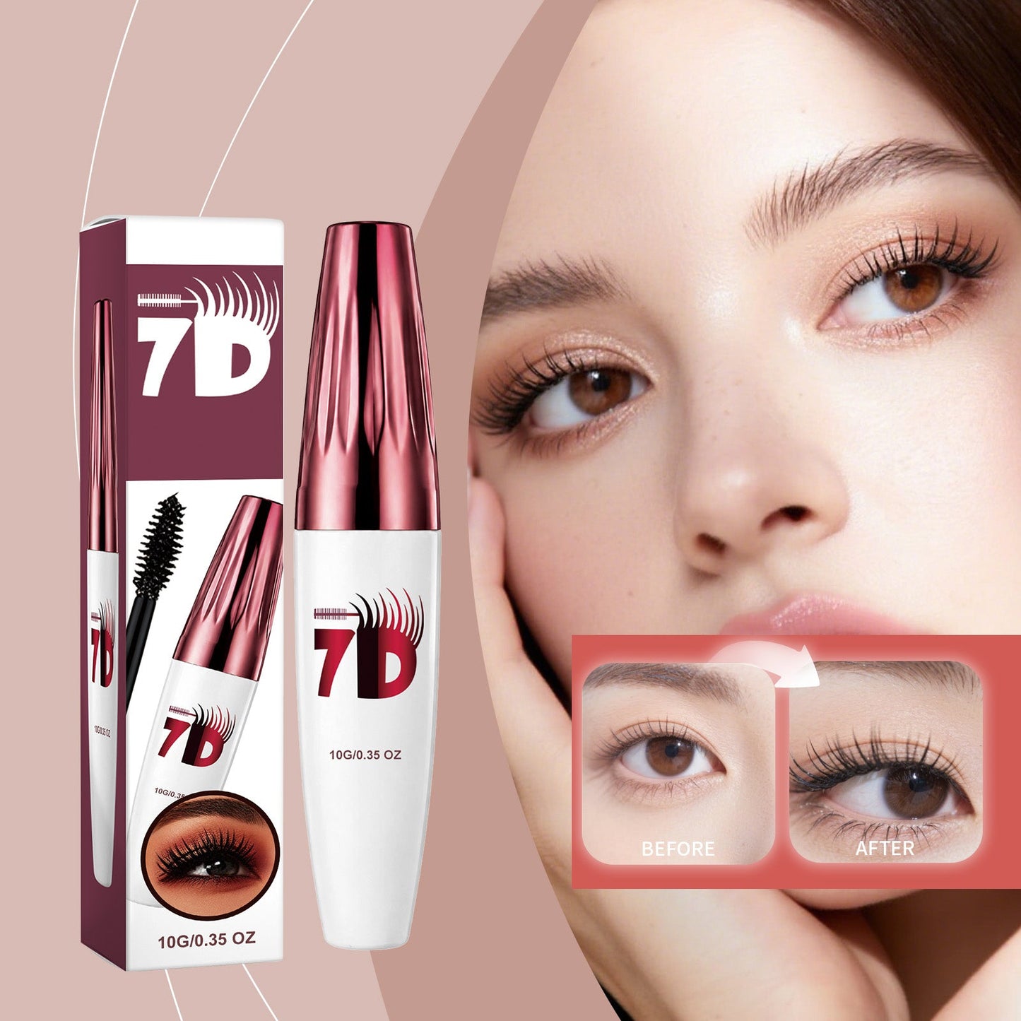 AMZ Curling 3D Mascara Black Tri Light Beauty