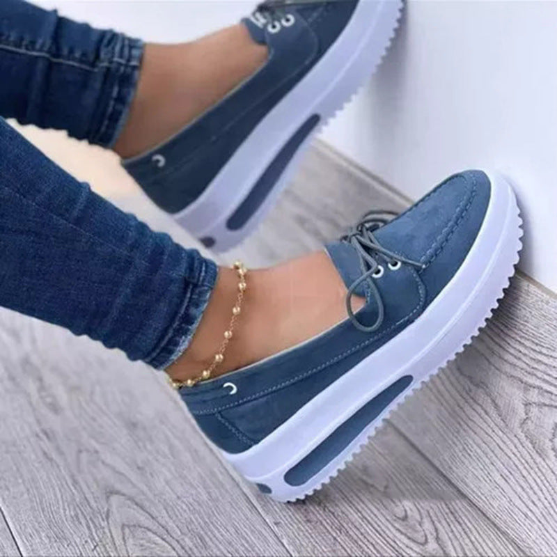 Casual Shoes Fashion Platform Heel Platform Peas Loafers LadyShow.Store
