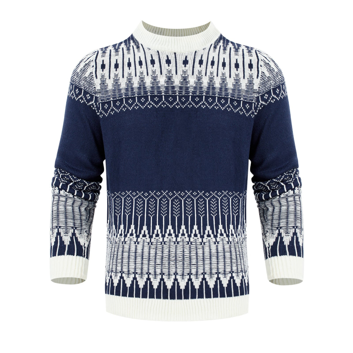 Men's Knitted Sweater Fashion Long-sleeved Pullover Tops Fall And Winter Clothing NorixaFashion.com