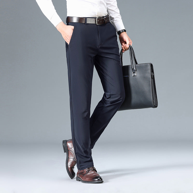 Men's High Elastic Jinammonia Ice Silk Casual Pants NorixaFashion.com