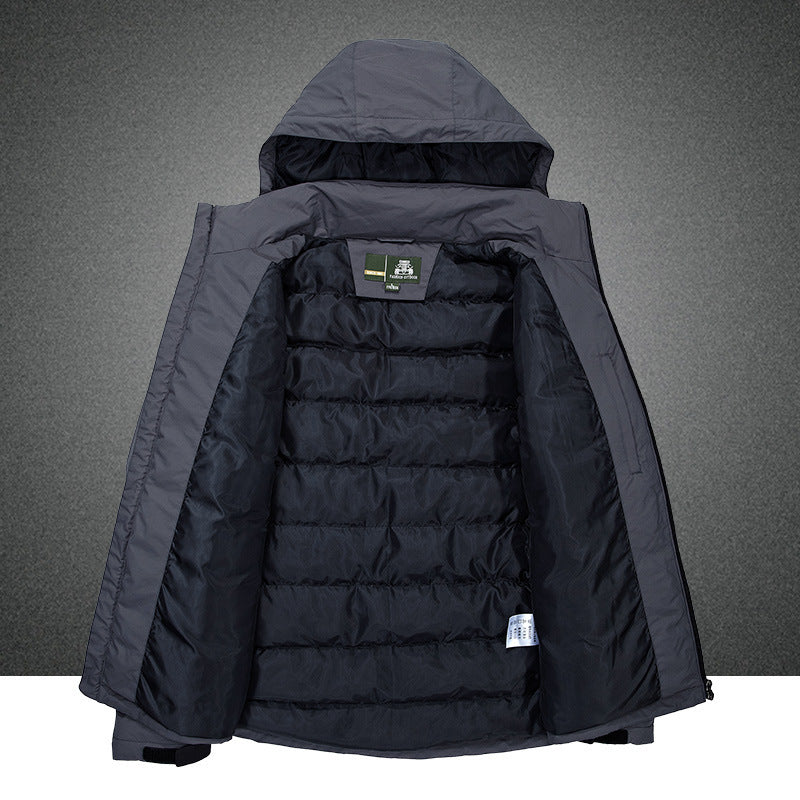 Men's Warm Down Jacket, Plus Size Windproof Coat Pi-Mart