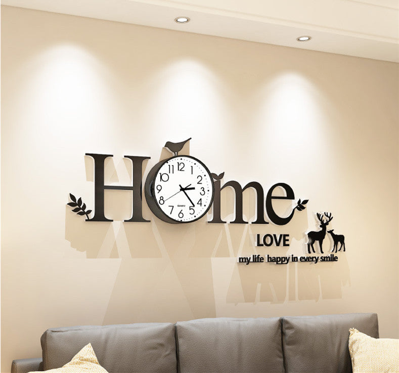 Punch-free Home Creative Personality Silent Wall Clock PearlNestDecor.com