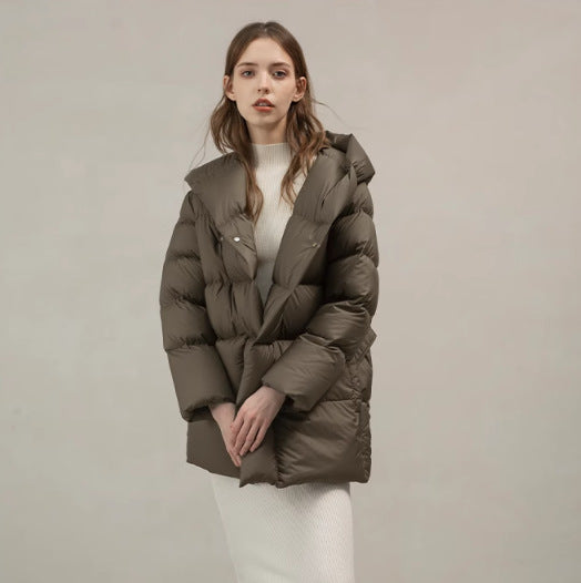 Women's Waist-Defining Short Down Jacket 2023 Pi-Mart